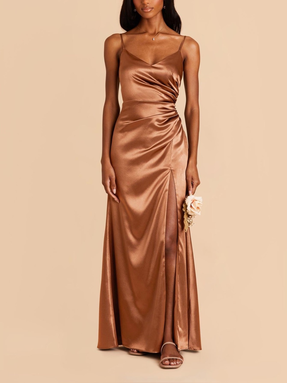Birdy Grey Catherine Satin Bridesmaid Dress Size M
